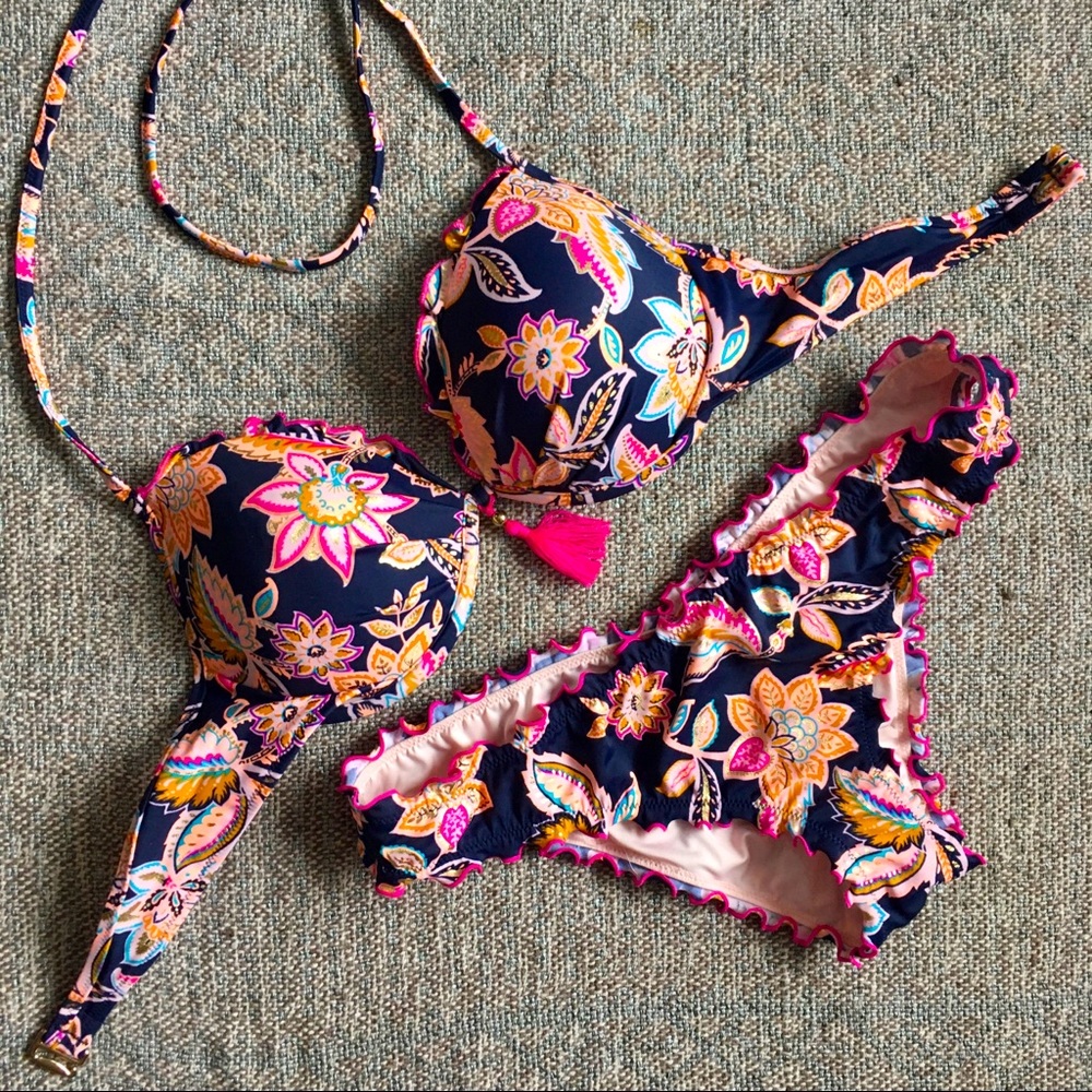 Shade & Shore Floral Bikini 36B/Med